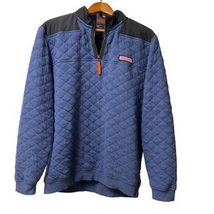 Vineyard Vines Men’s Nylon Quilted Shep Shirt  Blue- L